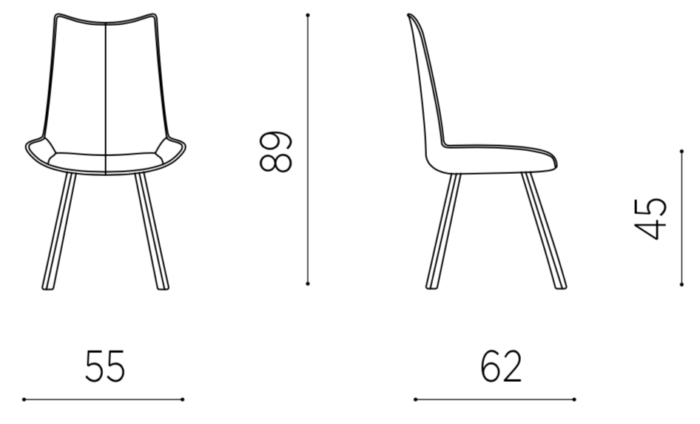 Sedia ecopelle Claudia - immagine 3