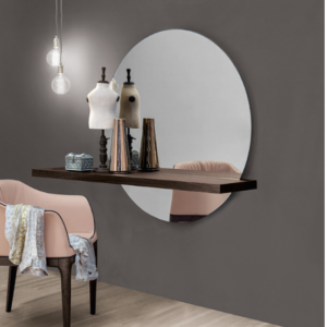 Specchio bronzato Sunset con ripiano porta oggetti Tonin casa
