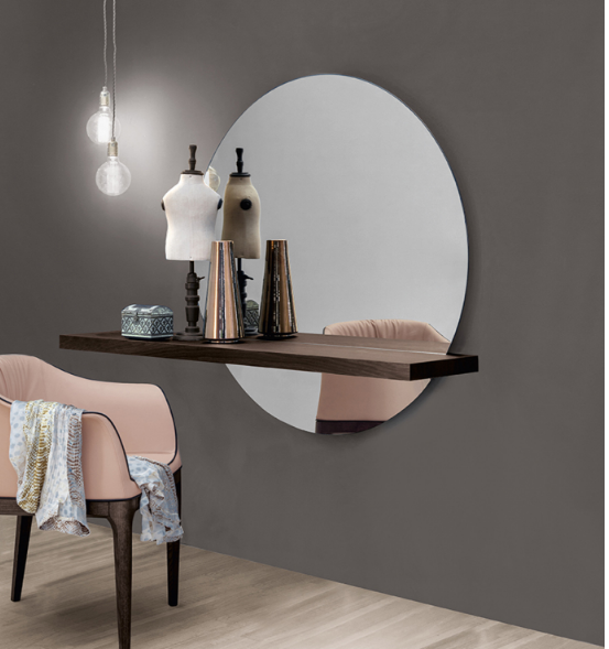 Specchio bronzato Sunset con ripiano porta oggetti Tonin casa