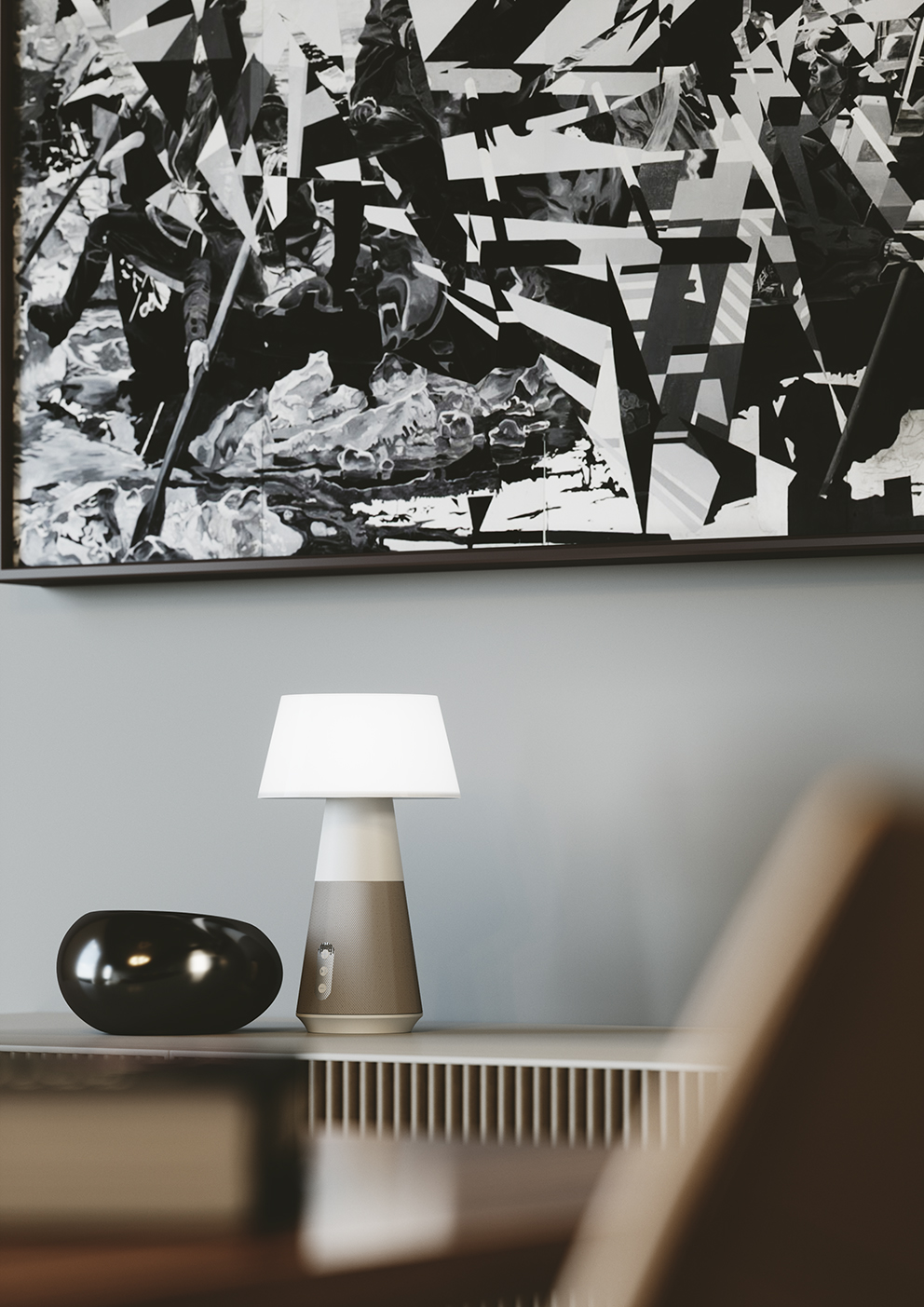 Lume Decibel Fan con base speaker bluetooth