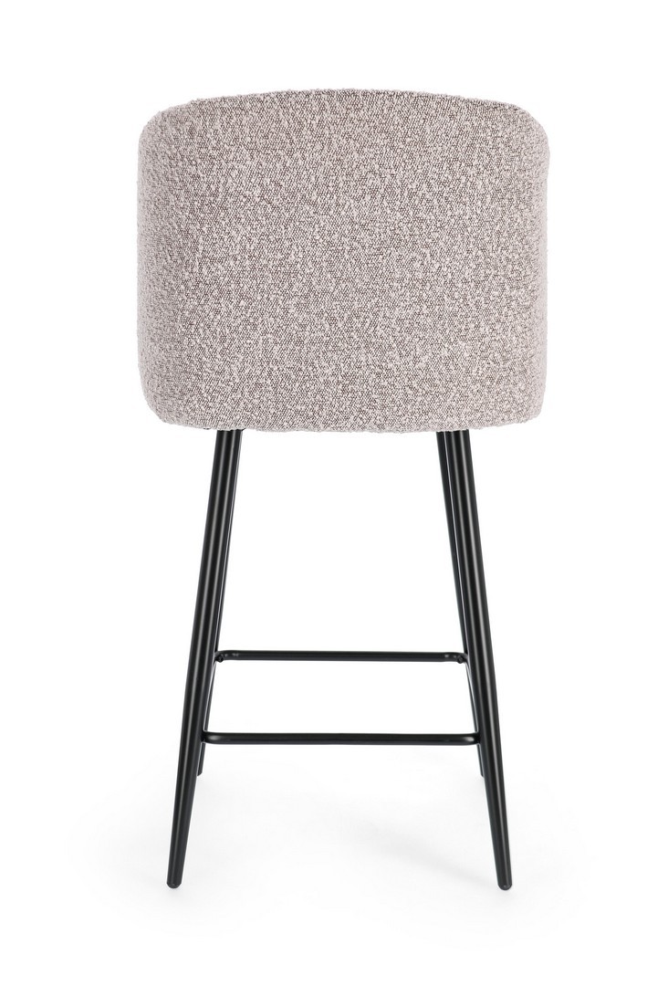 Sgabello boucle' nero/visone - immagine 5