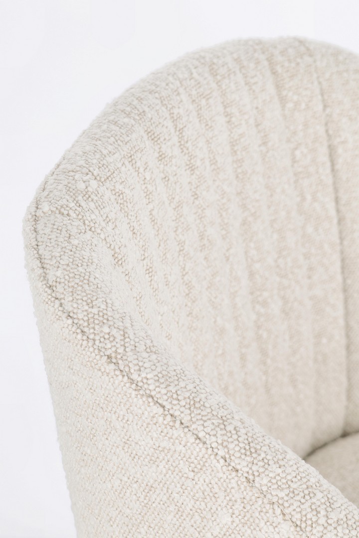 Sgabello boucle' nero/avorio - immagine 6
