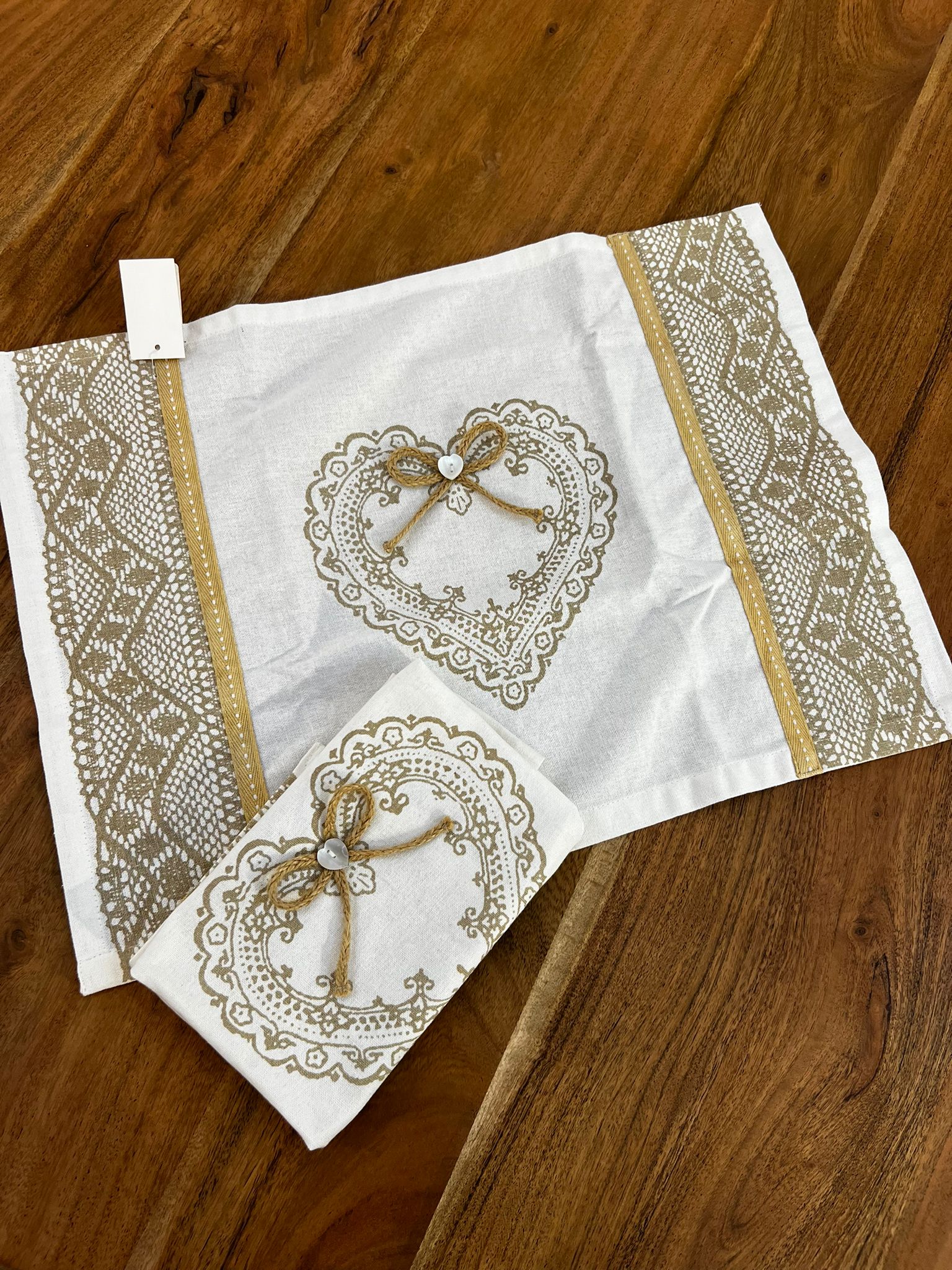 Tovaglietta shabby cuore