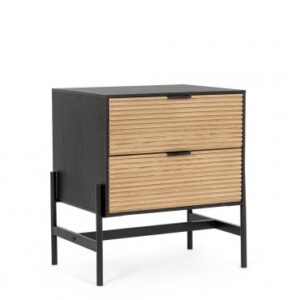 Comodino natural black doghe