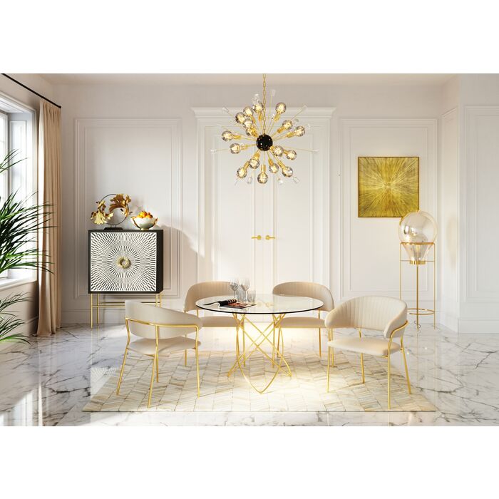 Sedia panna e oro - immagine 5