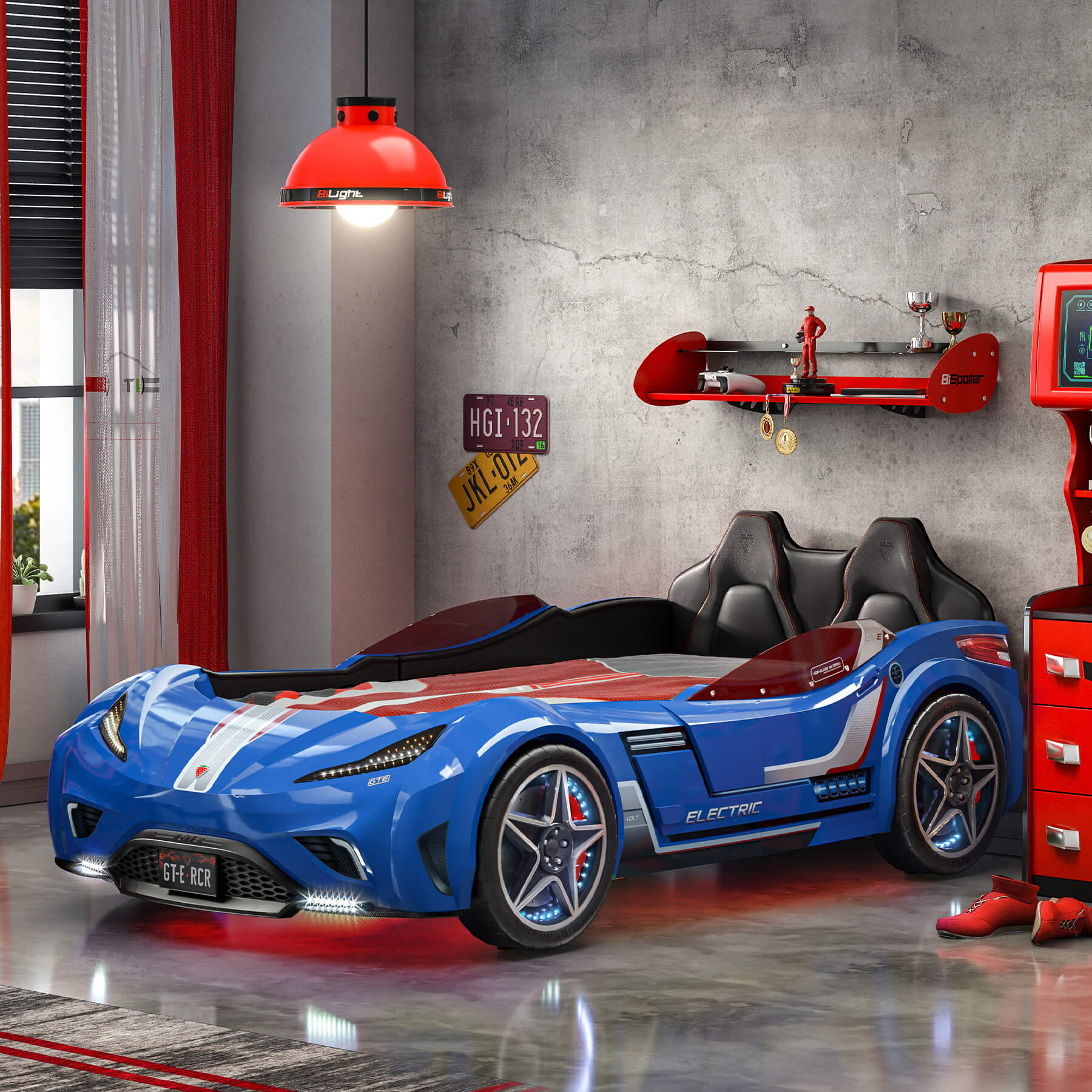 Letto Auto Champion Blu 190x95cm