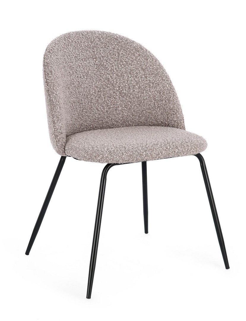 Sedia mio boucle visone/nero