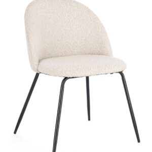 Sedia mio boucle avorio/nero