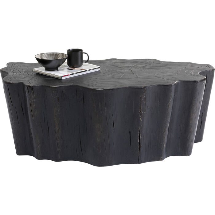 Tavolino tronco nero 119x68cm - immagine 8