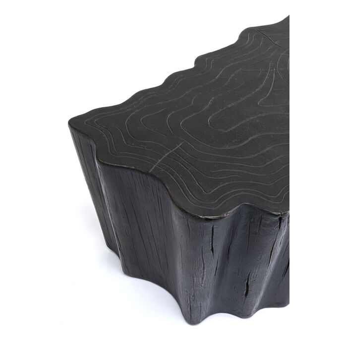 Tavolino tronco nero 119x68cm - immagine 7