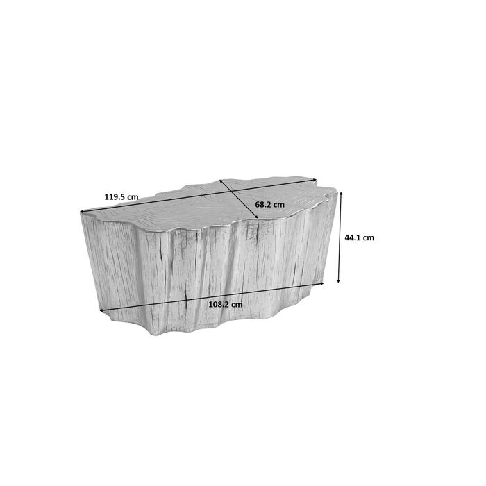 Tavolino tronco nero 119x68cm - immagine 3