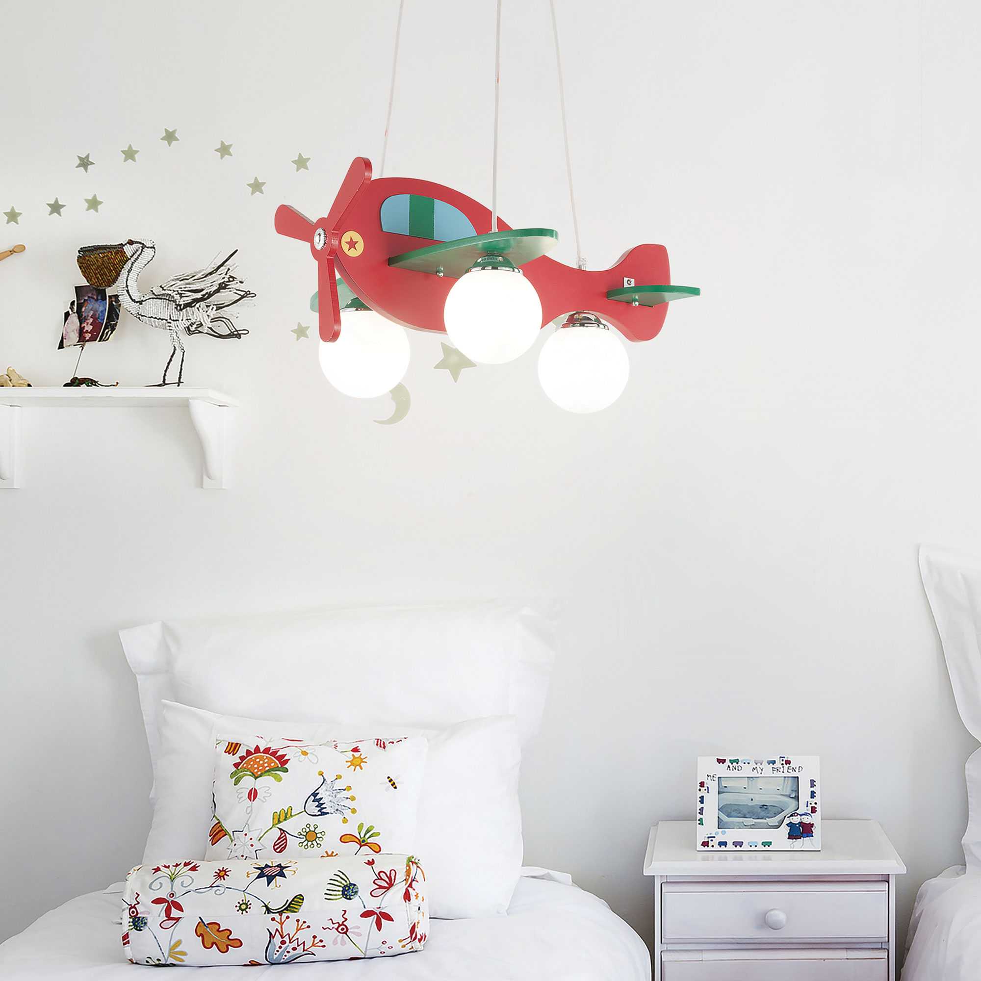 Sospensione aeroplanino rosso