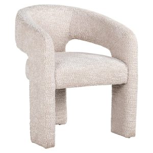 Poltrona Bellix tessuto ignifugo crema