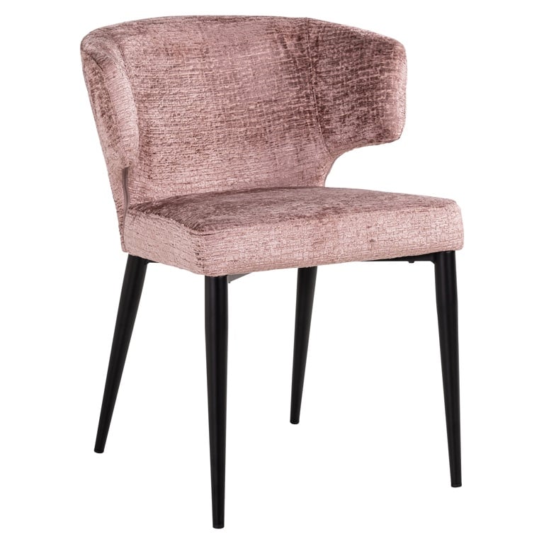 Sedia tessuto ignifugo rosa pallido