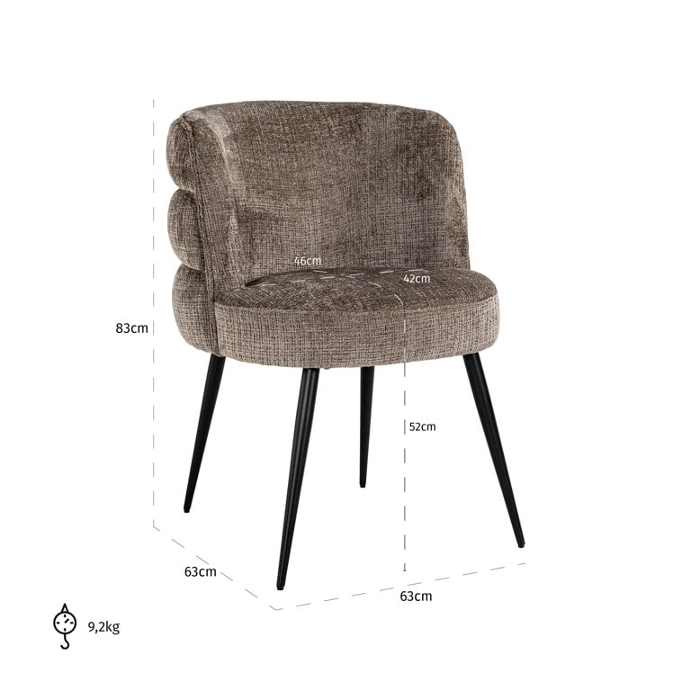 Sedia star pietra ciniglia - immagine 3
