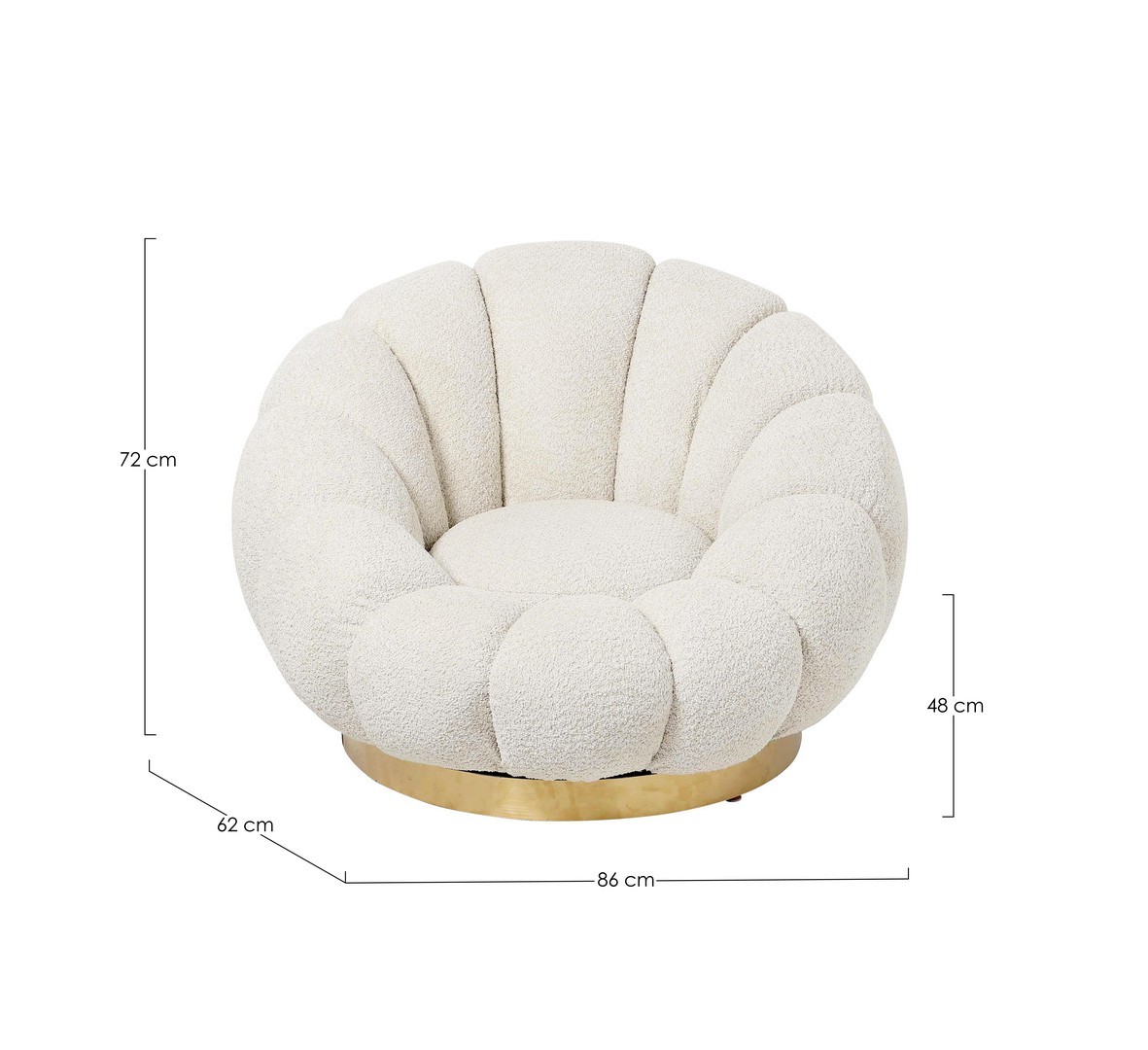 Poltrona Girevole fiore natural - immagine 7