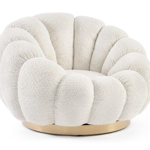 Poltrona Girevole fiore natural