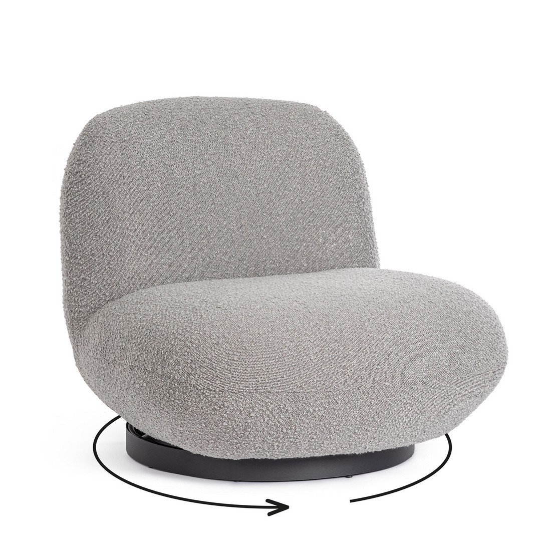 Poltrona girevole Marge grigio - immagine 6