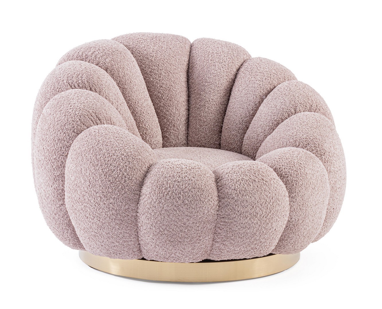 Poltrona Girevole fiore rosa antico