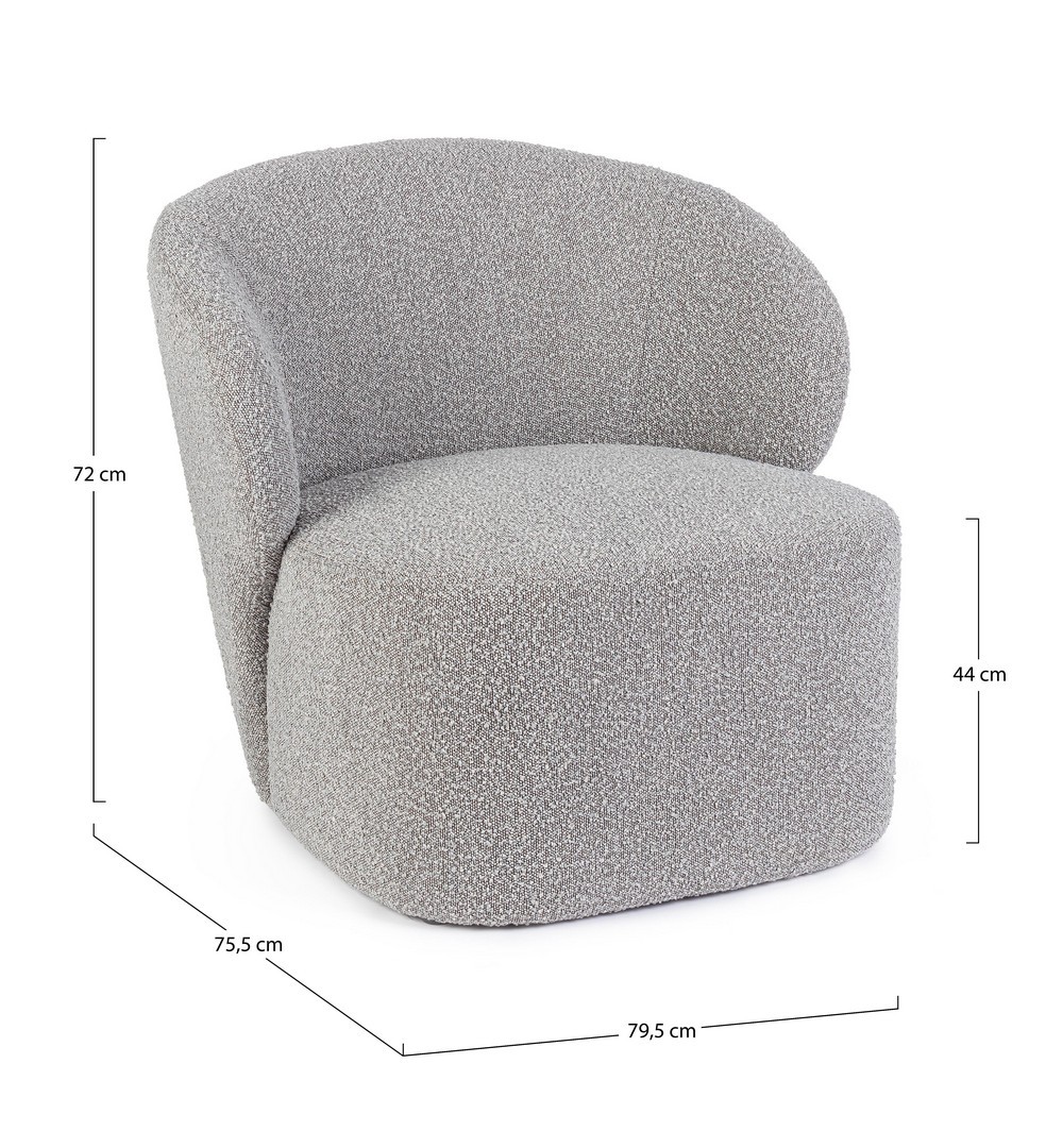 Poltrona Babylon grigio - immagine 5