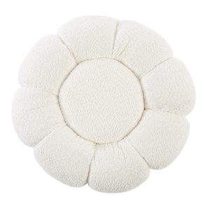 Pouf fiore bianco