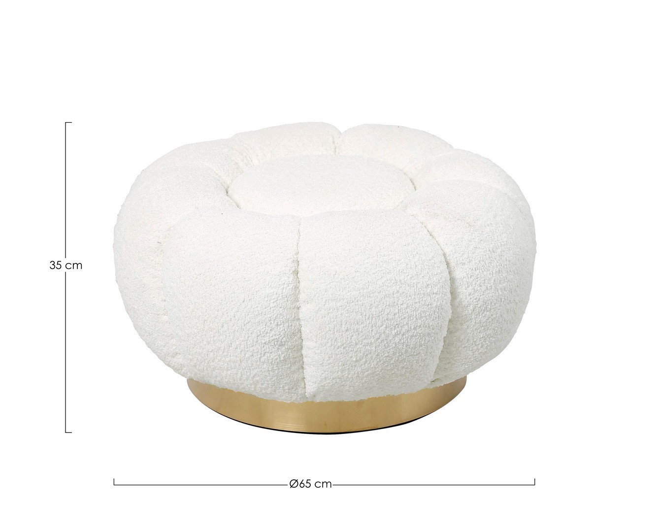 Pouf fiore bianco - immagine 4