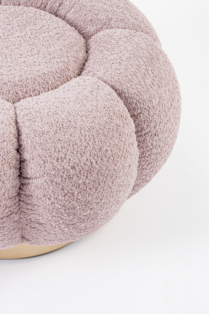 Pouf fiore rosa antico - immagine 4