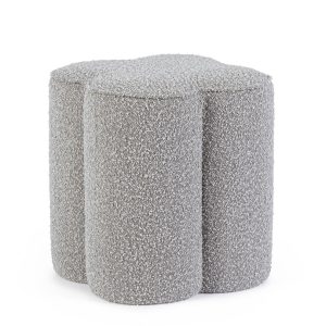 Pouf quadrifoglio grigio