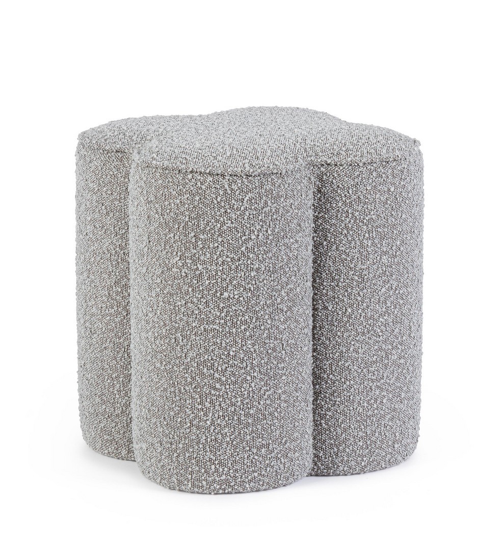 Pouf quadrifoglio grigio