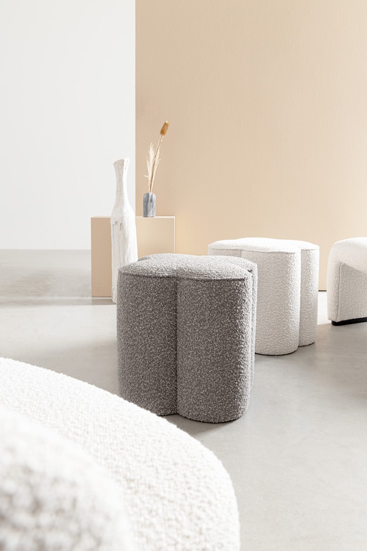 Pouf quadrifoglio panna - immagine 3