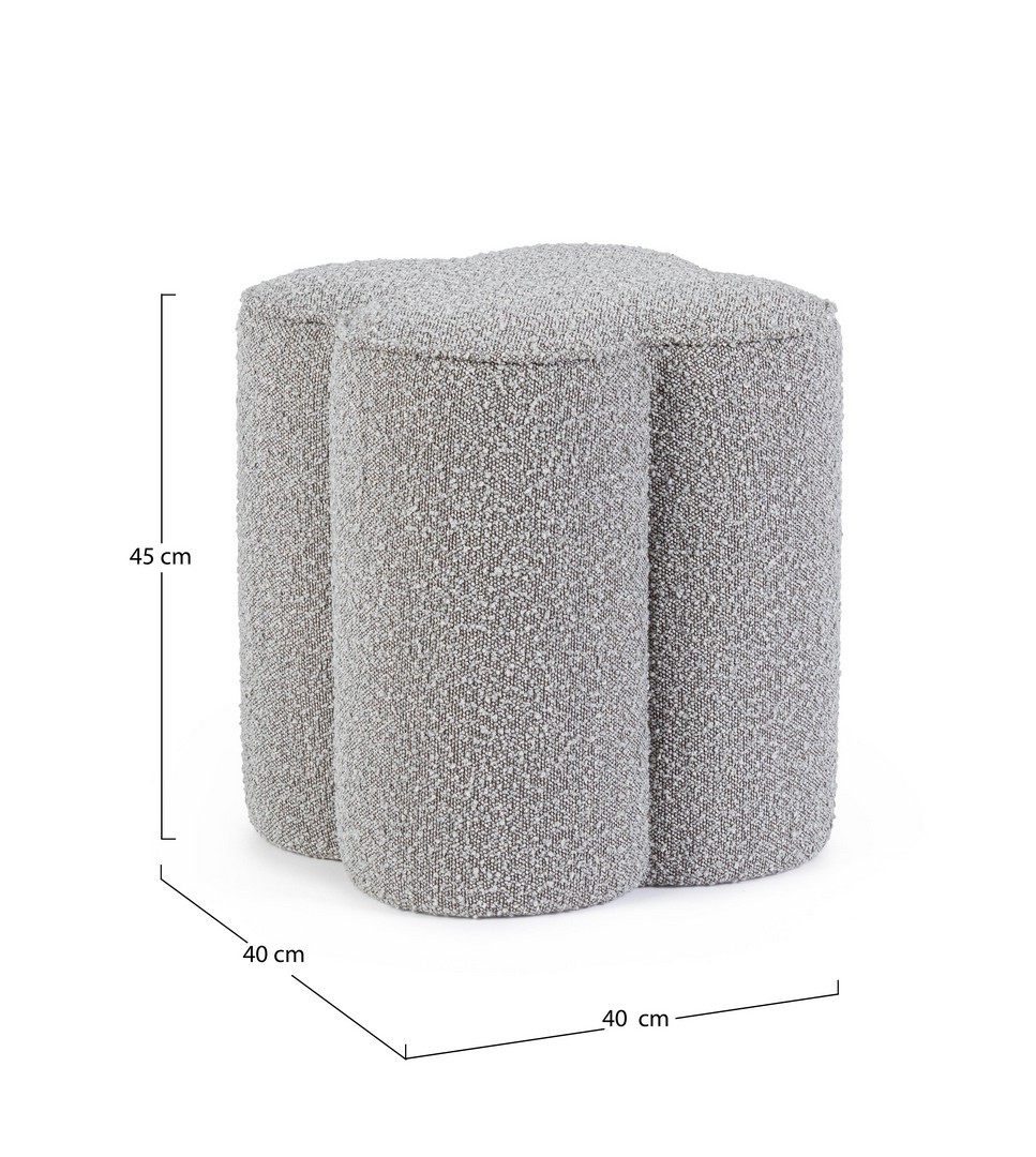 Pouf quadrifoglio grigio - immagine 3