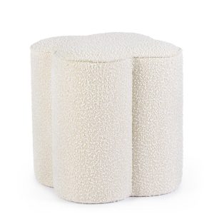 Pouf quadrifoglio panna