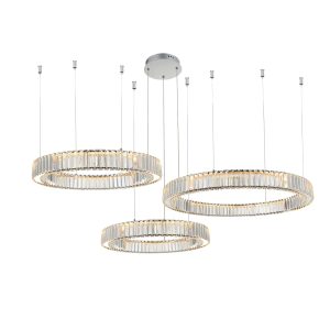 Sospensione Spark silver 3 pendenti ⌀40/60/80cm