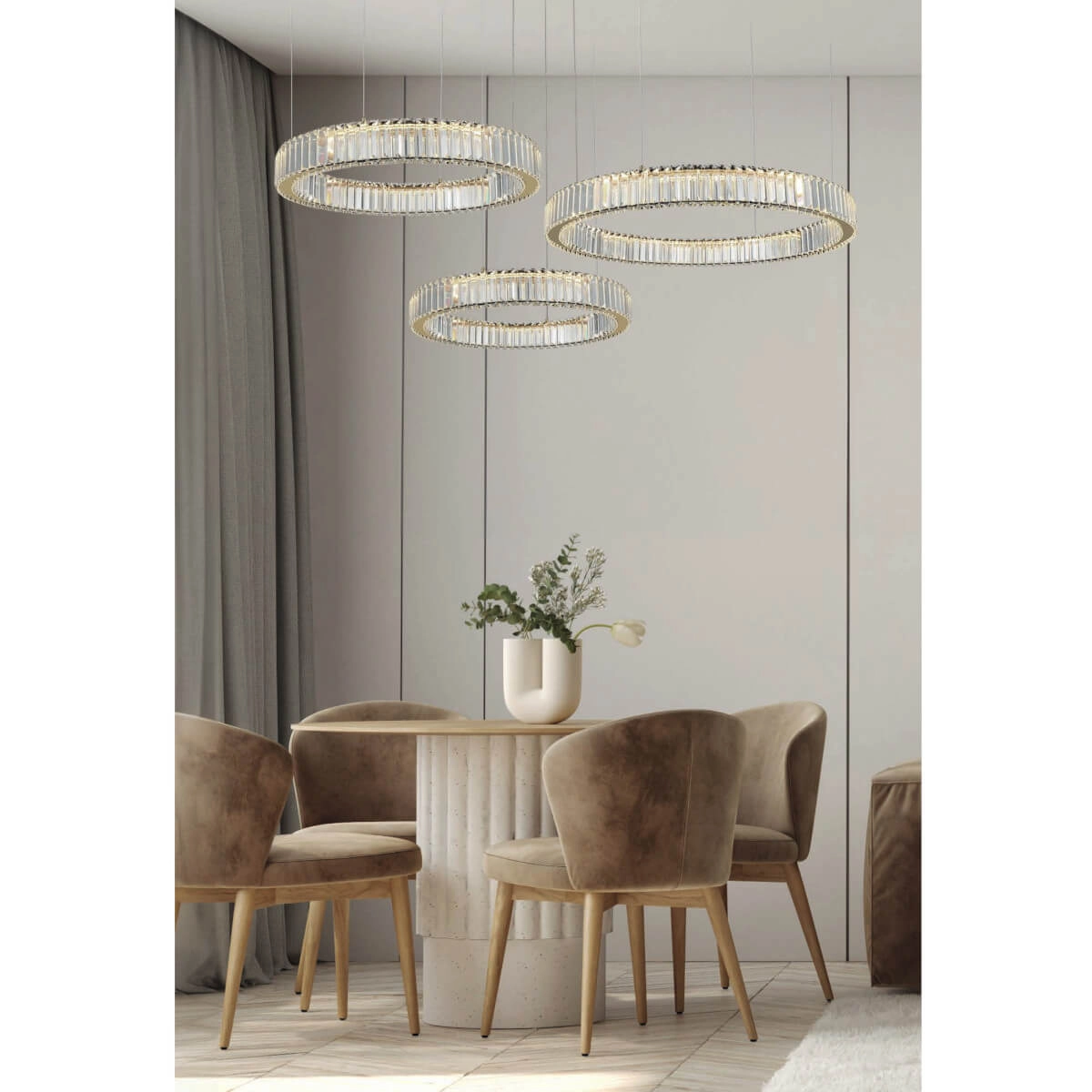 Sospensione Spark oro 3 pendenti ⌀40/60/80cm - immagine 3