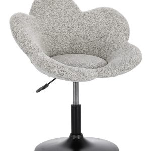 Sgabello poltrona fiore grigio/nero