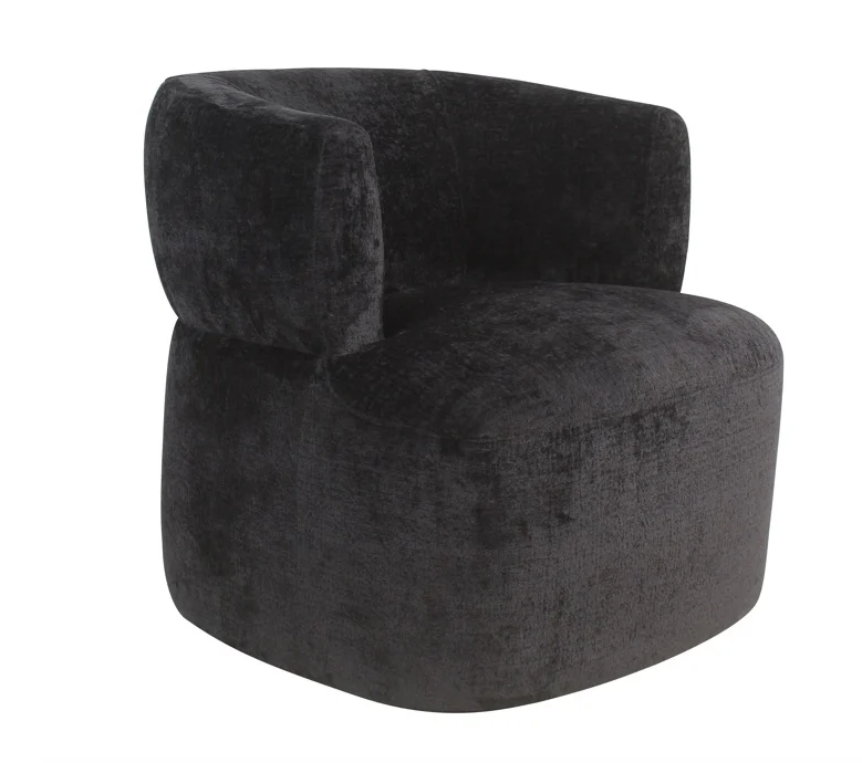 Poltrona ciniglia nera