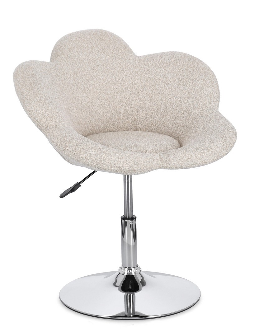 Sgabello poltrona fiore beige