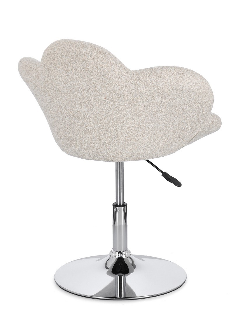 Sgabello poltrona fiore beige - immagine 4