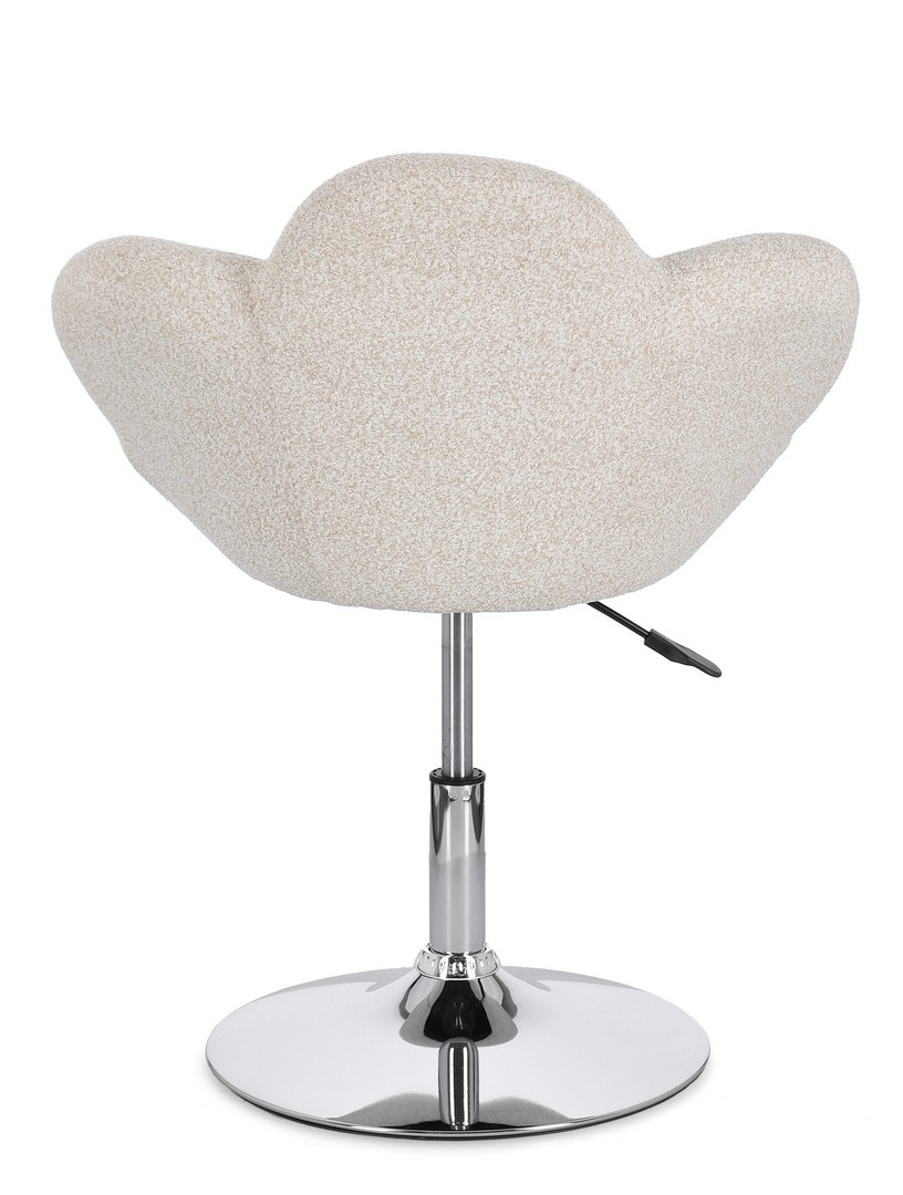 Sgabello poltrona fiore beige - immagine 6