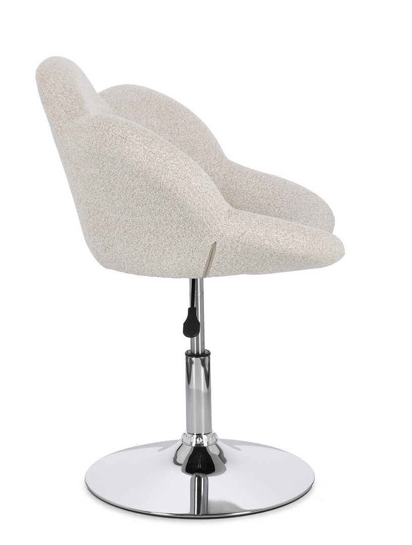Sgabello poltrona fiore beige - immagine 7