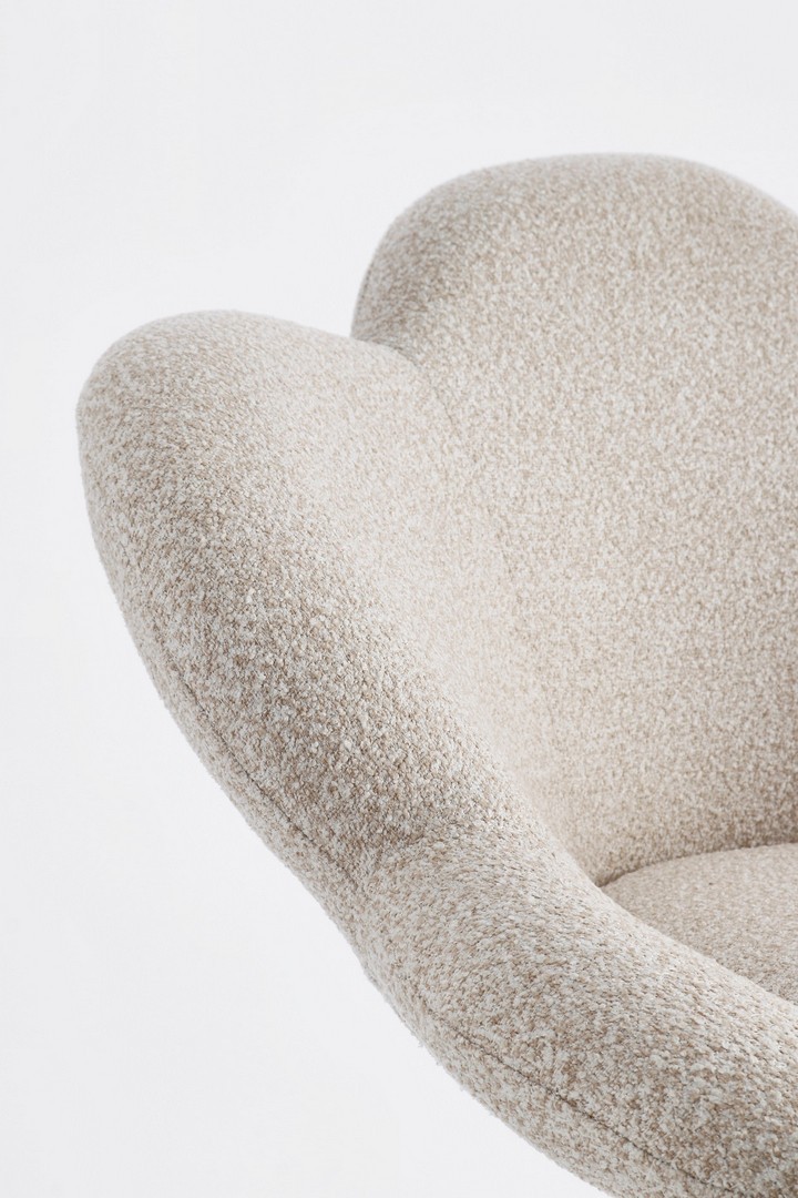 Sgabello poltrona fiore beige - immagine 8