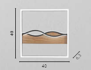 Plafoniera Hawaii quadra nera - immagine 3