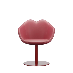 Sedia Lips in pelle rossa