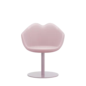 Sedia Lips in pelle rosa