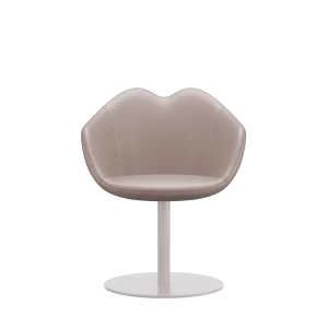 Sedia Lips in pelle beige