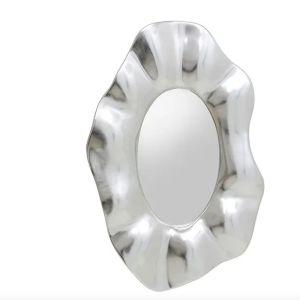 Specchio flow argento 150x98