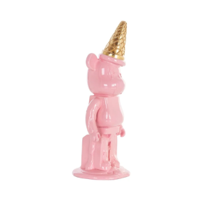 Statuina Ice-Orso Rosa 15x15xh40cm