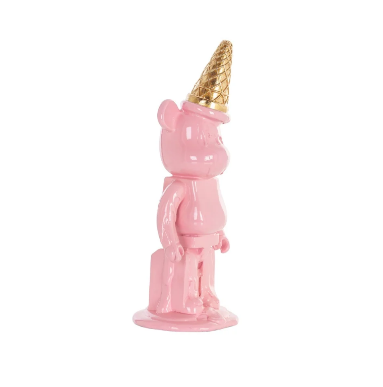 Statuina Ice-Orso Rosa 15x15xh40cm