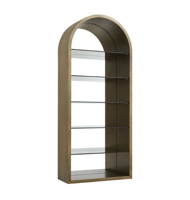 Vetrina Ribowic Oro spazzolato 210x90