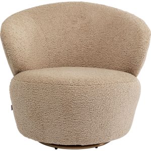 poltrona teddy marrone girevole